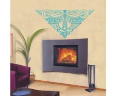 INDIGOS 4051095026143 Wandtattoo w256 Ornament, Ranken 80 x 38 cm, türkis