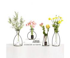 JK Home Blumenständer, nordischer Stil, Metallvase, Rahmen für Pflanzen, für Wohnzimmer, Dekoration One Size Schwarz #a