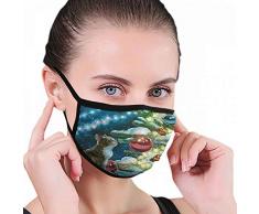 Dämmerungsdichter Mundschutz für kleine Kätzchen unter Baum-Optik, Glaskugeln, Weihnachtsbaum-Girlande, wiederverwendbar und waschbar, für Zuhause/Außenbereich