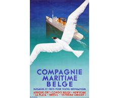 Unbekannt Poster Maritime Belg, Kunstdruck, Poster, Größe 50 x 70 cm, Papier, 300 g (Shop: Display evintage.fr.)