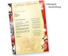 Weihnachtspapier 1-seitig (100 Blatt) Motiv Fröhliche Weihnachten Briefpapier DIN A4, einfach selbst bedruckbar!