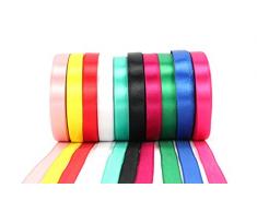 ZADAWERK® Satinband - Standard - 12 mm x 23 m - 10 Rollen - Dekoration