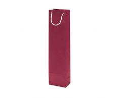 100 x Flaschentüten rot 95+65x380 cm | stabile Weintasche | Wine Bag Baumwollkordel | Flaschentasche | Geschenktasche | HUTNER