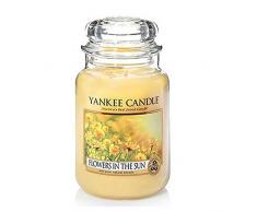 YANKEE CANDLE Flowers in The Sun Duftkerze, Glas, gelb 17.5 x 9.5 x 17.5 cm