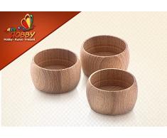 Teelichthalter aus Holz, 50 x 27 mm, 4 Stück