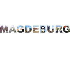 INDIGOS UG - WANDTATTOO / Wandsticker / Wandaufkleber / Aufkleber - W584 mehrfarbige Wandschrift Magdeburg 120x13 cm