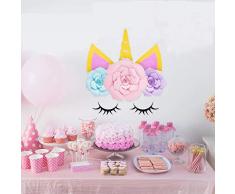 Sayala Einhorn Backdrops/Blume Einhorn Rosa Hintergrund/Unicorn Birthday Party Wand dekoration für einhorn party deko kindergeburtstag