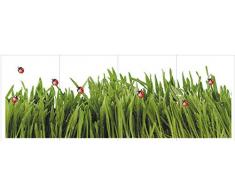 2 x Fenstersticker Gras, Wiese, Marienkäfer, Grün, Fensterbilder, Windowsticker, Fensterdeko, Fenster Tattoo, Fliesensticker, Fliesenaufkleber, Fliesentattoo, Fensterfolie, mehrmals wiederverwendbar