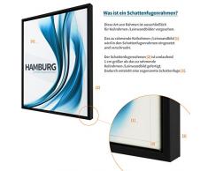 Bildershop-24 Schattenfugenrahmen Lemgo für Keilrahmenbilder und Leinwände 40x60cm Silber Alu Geschliffen Dekor