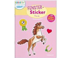 Fenster-Sticker. Pferde: 24 Ausmalseiten, 25 Folien-Sticker