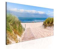 murando - Bilder 135x45 cm - Leinwandbilder - Fertig Aufgespannt - Vlies Leinwand - 1 Teilig - Wandbilder XXL - Kunstdrucke - Wandbild - Strand Natur Landschaft Meer f-C-0129-b-a