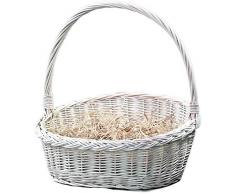 Alpenfell Geschenkkorb aus Weide in 4 Größen, Weidenkorb Bügelkorb Geschenkkorb Präsentkorb Osterkorb mit Griff, Handarbeit, sehr stabil (Klein)