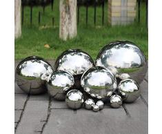 Yunhigh Schaukelball für Garten, 12cm Kleiner anstarrender Ballkugel Spiegelball dekorativer Metallgoldener Balledelstahl für Hausgarten