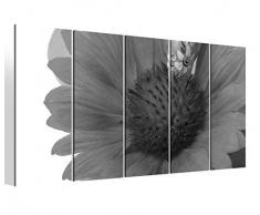 Leinwandbilder 5 teilig XXL 200x100cm schwarz weiß Blume gelb Nail Art Nagel Nagelstudio Biene Druck auf Leinwand Bild 9BM1571