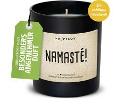 Namaste Duftkerze im Glas mit Spruch aus Soja 100% natürlich handgemacht - nachhaltig persönlich Geschenk Geschenkidee für beste Freundin Mama Freund zum Geburtstag - Yoga Meditation Entspannung