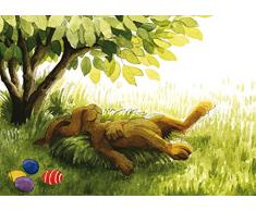 Postkarte A6 • 63201 Müder Hase von Inkognito • Künstler: Kathrin Kraft • Ostern