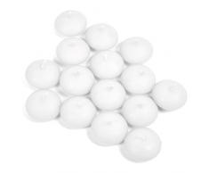 15 Stück Schwimmkerzen 30/45 weiß matt Schwimmlichter Kerze