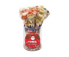 Packung mit 24 Weihnachtsbleistifte mit Radiergummis Topper - Weihnachtsstrumpf Füller