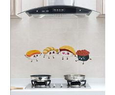 Wandaufkleber Dekorative Aufkleber Wand Dekoration Wandbilder Cartoon Anti-Öl Verschmutzung Küche Pet Wand Aufkleber Schrank Herd Küche Dekoration Wandbild Transparent Selbst-Adhesive Aufkle