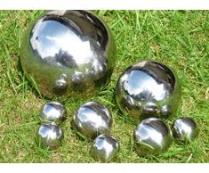 8 x Dekokugel Set Silberkugel Ø 15 cm Ø 10 cm Ø 6 cm Ø 4 cm Edelstahl Kugel Rosenkugel Schwimmkugel Teichkugel
