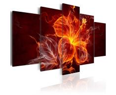 murando - Bilder 200x100 cm - Vlies Leinwandbild - 5 Teilig - Kunstdruck - modern - Wandbilder XXL - Wanddekoration - Design - Wand Bild - Abstrakt Blumen Fire Feuer 020101-259