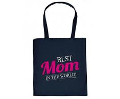 Goodman Design ® Stoffbeutel statt Nikolaussack - Best Mom - Lustige besondere Tasche als kreativer Ersatz für Nikolausstrumpf