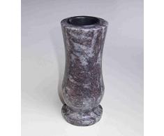 designgrab Taille-small Grabvase aus Granit Orion Blue/Vizac Blue - sehr kleine Vase für Wand- und kleine Urnengräber!