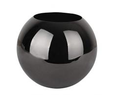 Fablcrew Blumenvase Kugel Edelstahl Bodenvase Dekovase 14cm Topf rund Kugel Pflanzen Garten Dekoration