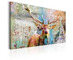 murando - Bilder Hirsch 120x80 cm Vlies Leinwandbild 1 TLG Kunstdruck modern Wandbilder XXL Wanddekoration Design Wand Bild - Tiere Abstrakt g-C-0060-b-b