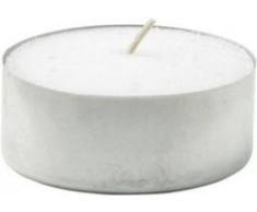 Hillfield 48 Maxi Teelichter Weiss Brenndauer 10 Stunden Paraffin Jumbo Teelichte