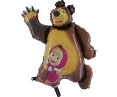 Grabo L164 Folienballon Supershape 35 Zoll – 87 cm Masha & Bär – nicht verpackt, mehrfarbig