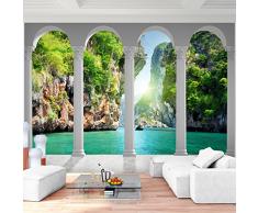 Fototapete Meer Natur Vlies Wand Tapete Wohnzimmer Schlafzimmer Büro Flur Dekoration Wandbilder XXL Moderne Wanddeko - 100% MADE IN GERMANY Landschaft Blau Grün - Runa Tapeten 9033010a