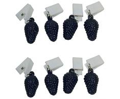 all-around24 Tischdeckenbeschwerer Tischtuchbeschwerer Tischdeckenklammer Tischdeckenhalter (8 Stück - Brombeere)