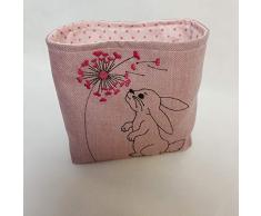 Kleines Osterkörbchen Hase mit Pusteblume rosa Ostern Geschenk