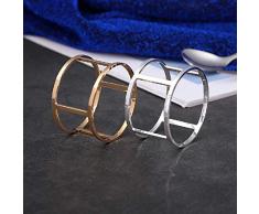 CHTINGDAMAI Serviettenringe, Goldener Hohler Serviettenring Modellzimmer Hochwertiger Hotelrestaurant-Serviettenschnallen-Stoffserviettenring,(6Pcs)