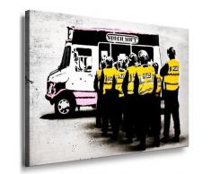 Graffiti Street Art Banksy Leinwand Bild 80x60cm /nr. 222 Leinwandbild fertig auf Keilrahmen /Kunstdrucke, Leinwandbilder, Wandbilder, Poster, Gemälde, Pop Art Deko Kunst Bilder