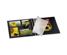 Hama Jumbo Hochzeitsalbum/Gästebuch, 36 x 32 cm, 50 schwarze Seiten, 25 Blatt, mit Ausschnitt für Hochzeitsbild, Hochzeitsbuch, Album kreide