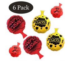 HUALEDI [6 Pack] Furzkissen Kissen , Whoopee Cushion Kissen Scherzartikel Party Favor für [4,6,8 Zoll] [Novelty Trick Joke] Geschenk und Spielzeug für Kinder Erwachsene Büro zu Hause