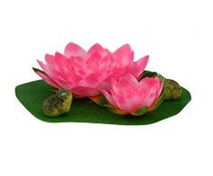 Seerose mit Frosch für Schwimmschale, als Teich Deko, Deko für Vogeltränke etc. - Schwimmkerzen