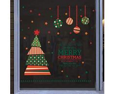 XJRHB Wandaufkleber Weihnachtsbaumkugel Hauptdekoration Schaufensteraufkleber Glaswand PVC