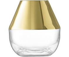 LSA International Space Vase 10 cm Gold, Klar verziert