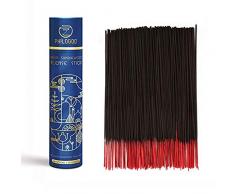 Hochwertige Indische Räucherstäbchen Handgerollt 100% Natürlich mit Anhaltendem Weihrauch für Yoga Meditation 200 Räucherstäbchen in einer Packung