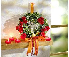 Ja-Ro Mohn- + Mageriten Kranz - Dekorativer Tür-/Wandkranz mit Roten Mohn und Weissen Margeriten bestückt.