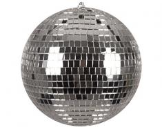 Boland 00703 - Discokugel, Silber, Durchmesser ca. 20cm, Disco Fever, 70er Jahre, Hängedekoration, Glitzerkugel, Motto Party, Karneval
