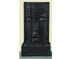 B&B Brunnen Buddha Skulptur Statue 90 cm Hoch Kunstharz Feng Shui Wasserfall