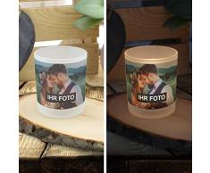 printplanet® - Windlicht mit Foto Bedrucken - Teelichthalter Personalisieren - Mit eigenem Motiv selbst gestalten