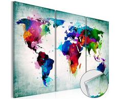 murando Acrylglasbild Weltkarte 120x80 cm 3 Teilig Wandbild auf Acryl Glas Bilder Kunstdruck Moderne Wanddekoration k-A-0006-k-h