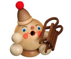 Räucherschneeball 8cm Räuchermann Räucherfigur Rauchfigur Erzgebirge Handarbeit NEU
