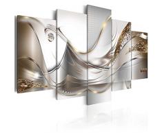 murando - Bilder 225x112 cm - Leinwandbilder - Fertig Aufgespannt - Vlies Leinwand - 5 Teilig - Wandbilder XXL - Kunstdrucke - Wandbild - Abstrakt Blumen a-A-0004-b-o