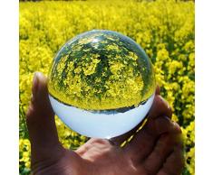 WINOMO Kristallkugel Glaskugel Klar für Feng Shui Fotografie Meditation Hochzeit Haus Büro Dekoration 3cm (Transparent Weiß)